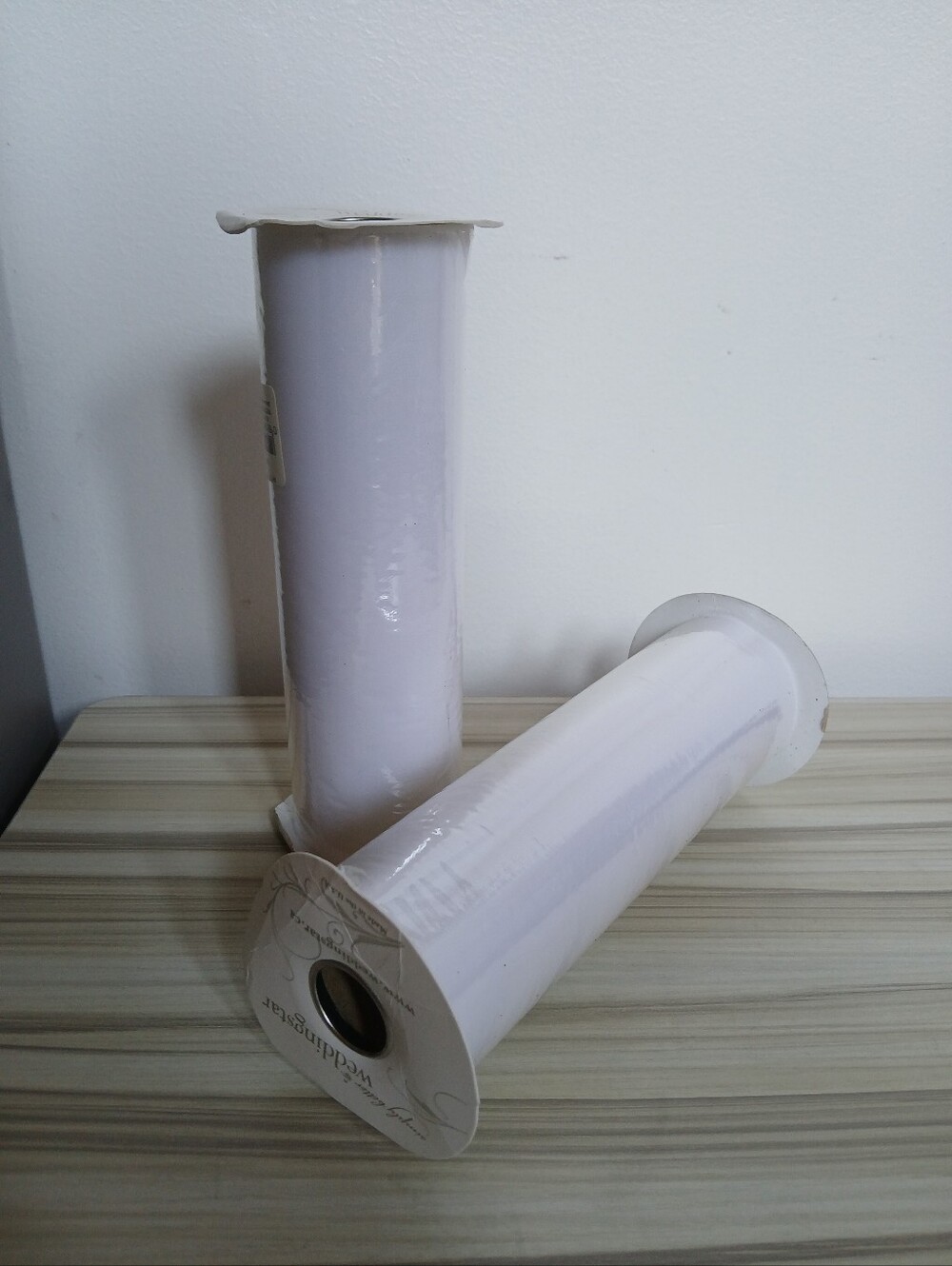 Weddingstar White Tulle 9" x 25 Yard Rolls - Set of 2